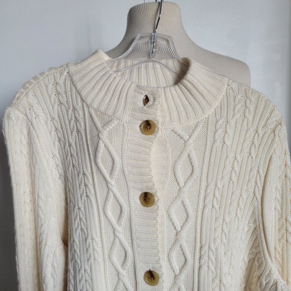 Talbots Sweaters - NEW TALBOTS Long Sleeve Wool/Cashmere Big Button Cardigan – Size 1X